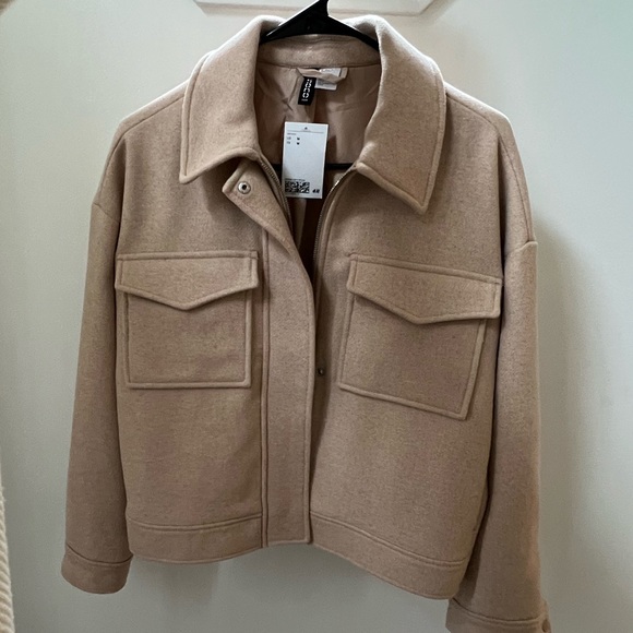 ♥️ NWT H&M Wool Blend Boxy Coat - Picture 1 of 4